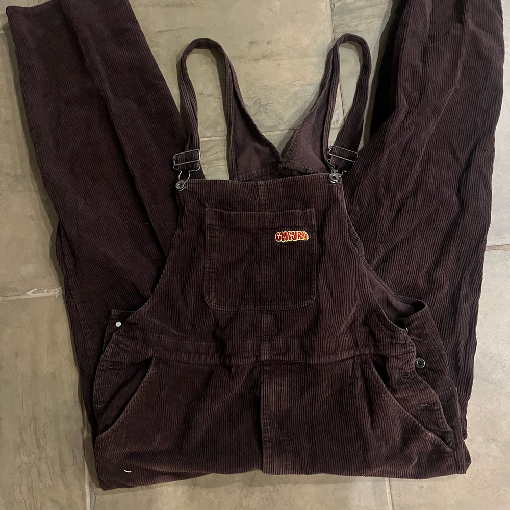 Empyre Dark Brown Corduroy Overalls